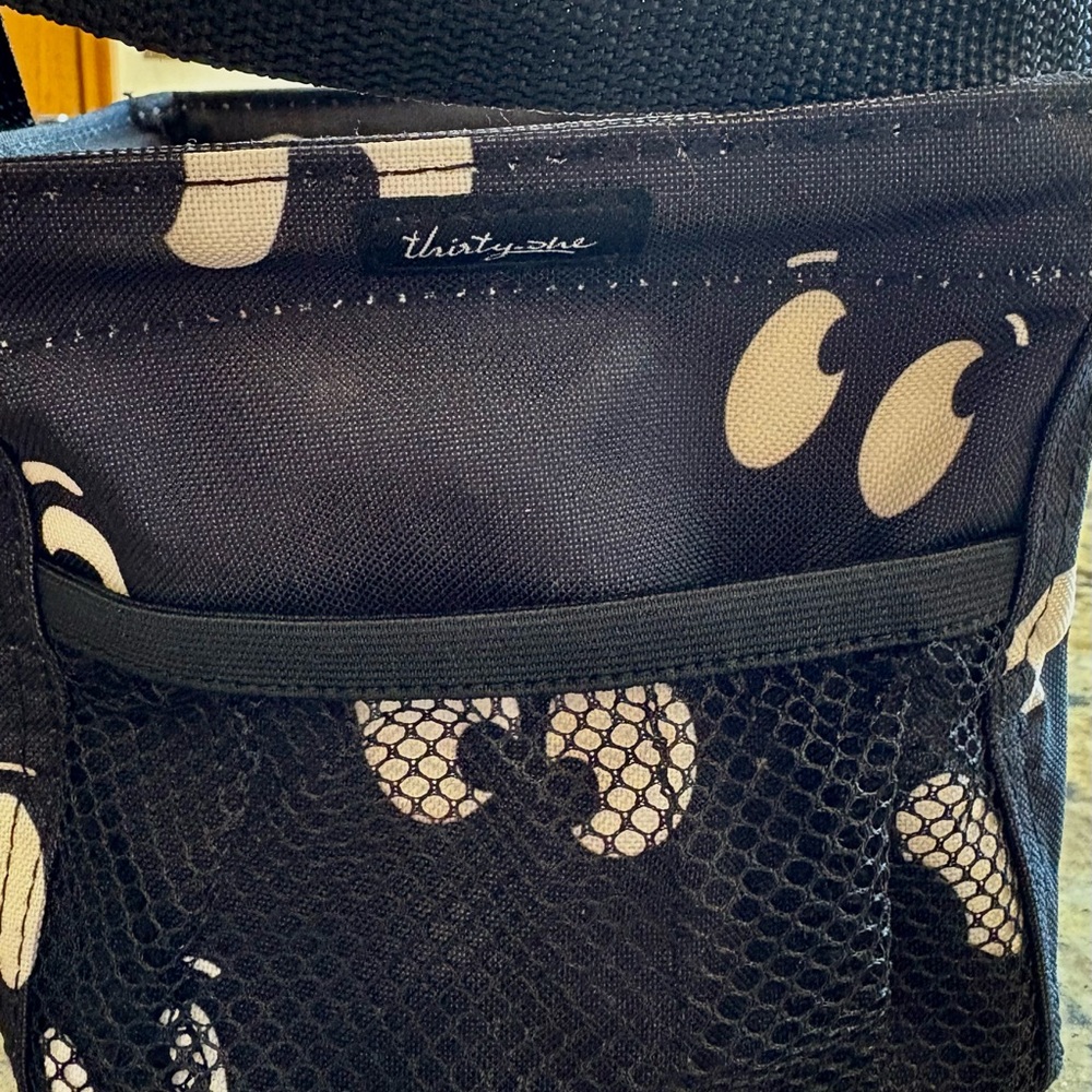 Thirty-One Black and White Patterned Tote
